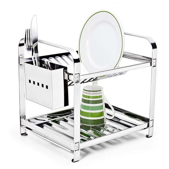 Escorredor 12 Pratos Em Aço Inox Com Porta Talheres Inox é ruim? Escorredor 12 Pratos Em Aço Inox Com Porta Talheres Inox é boa?