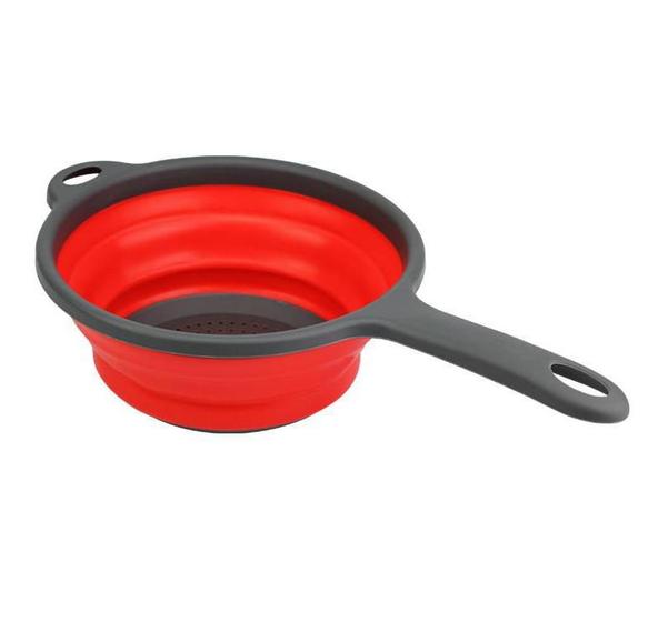 Imagem de Escorredor Alimentos E Utensílios Com Alça Retrátil Silicone