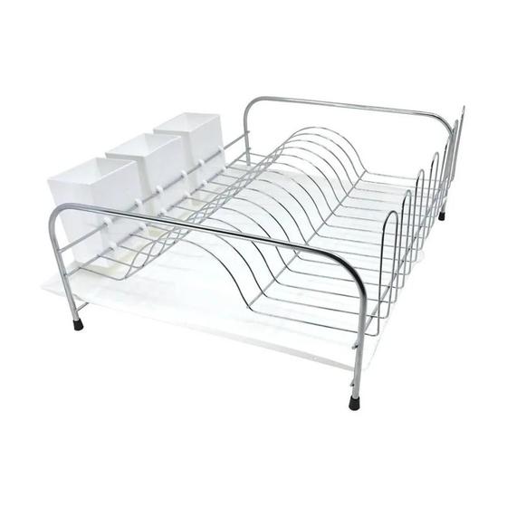 Escorredor Bali Com Porta Talher e Bandeja Branco- STOLF Menor preço em Escorredor Bali Com Porta Talher e Bandeja Branco- STOLF