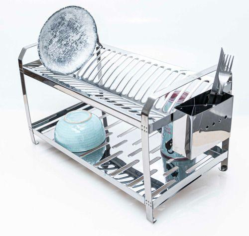 Escorredor De Aço Inox 20 Pratos Com Porta Talheres Inox Menor preço em Escorredor De Aço Inox 20 Pratos Com Porta Talheres Inox