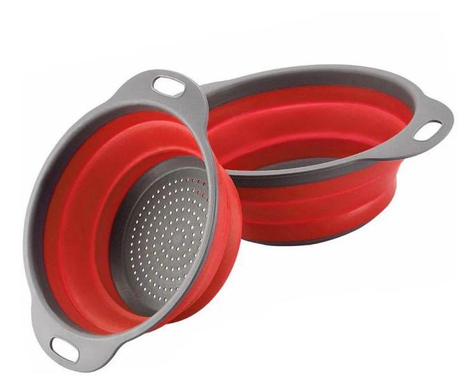Escorredor De Alimentos Macarrão Legumes Retrátil Silicone Menor preço em Escorredor De Alimentos Macarrão Legumes Retrátil Silicone