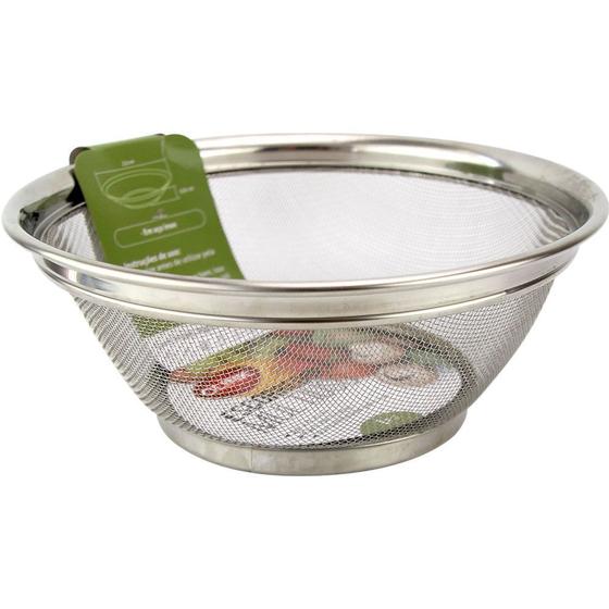 Escorredor De Arroz Inox Macarrão Peneira De Cozinha 22x9cm Menor preço em Escorredor De Arroz Inox Macarrão Peneira De Cozinha 22x9cm