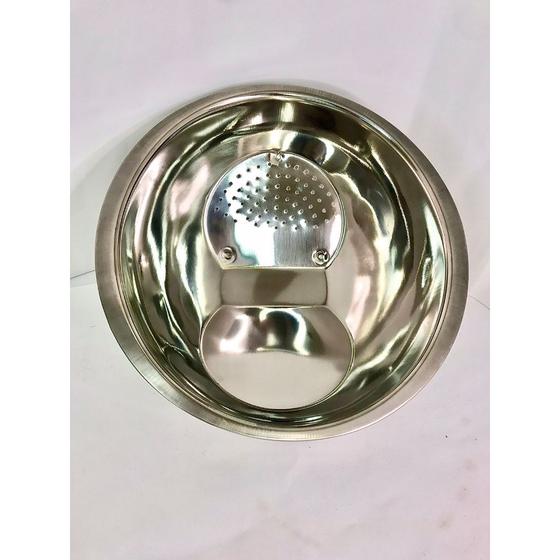 Imagem de Escorredor de arroz macarrão inox gourmet 20cm