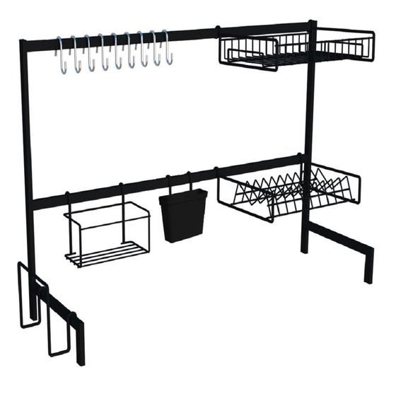 Escorredor de cozinha Autossustentável Elegance 82cm - Preto Menor preço em Escorredor de cozinha Autossustentável Elegance 82cm - Preto
