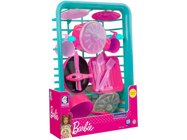 Imagem de Escorredor de Louça de Brinquedo Barbie Chef - Cotiplás 17 Peças