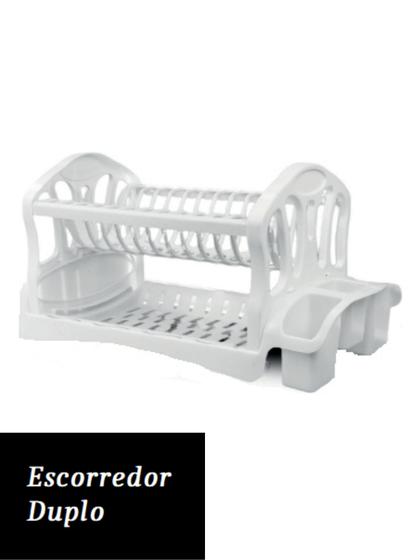 Imagem de Escorredor de louça duplo preto / branco