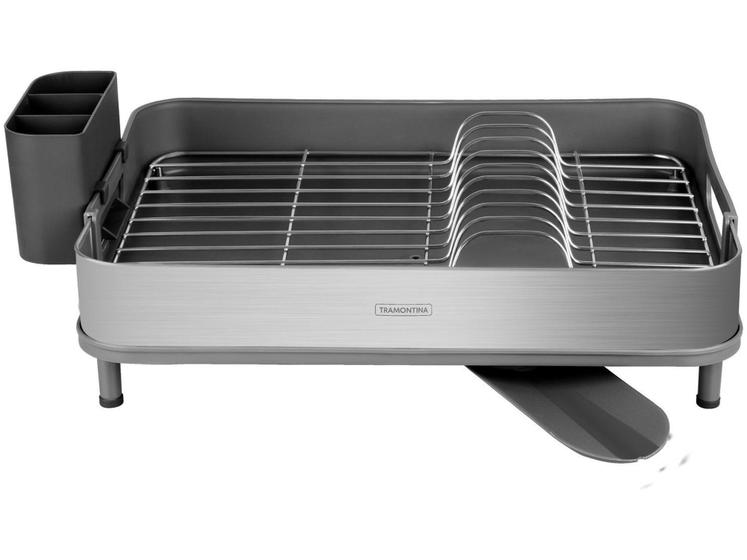Escorredor de Louça Inox Tramontina Plurale Cinza 10 Pratos com Porta Talheres Menor preço em Escorredor de Louça Inox Tramontina Plurale Cinza 10 Pratos com Porta Talheres