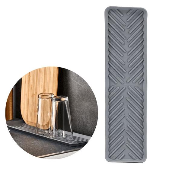 Escorredor de Louca Tapete Pia 40 x 10cm Flexível Copo Talher Top Clean Cinza Menor preço em Escorredor de Louca Tapete Pia 40 x 10cm Flexível Copo Talher Top Clean Cinza