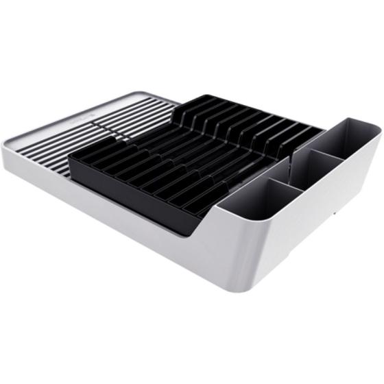 Escorredor de Louças Para 11 Pratos - Branco/Preto Menor preço em Escorredor de Louças Para 11 Pratos - Branco/Preto