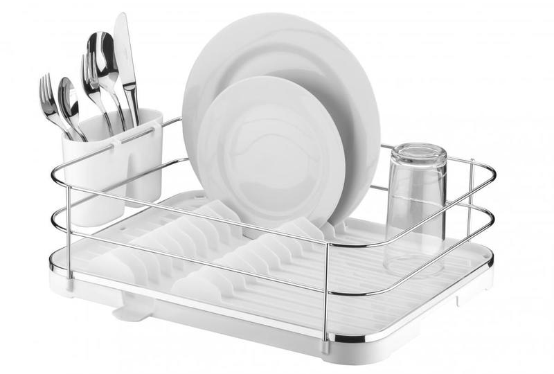 Imagem de Escorredor de Louças pratos cromado com branco Future 975