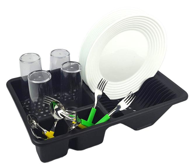 Imagem de Escorredor De Louças Pratos Talheres Copos Organizador Bancada Pia Cozinha - 267.1 Utility