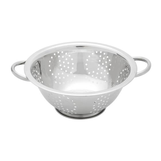 Imagem de Escorredor de Macarrão Multiuso Massas Arroz Aço INOX 24CM