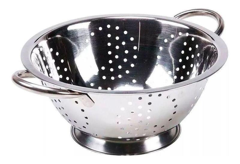 Imagem de Escorredor De Massa Inox Macarrão Com Alça 24Cm - Art House