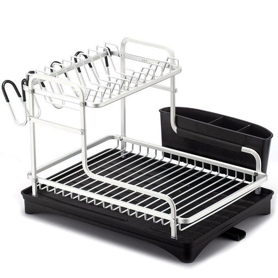 Imagem de Escorredor de Pratos de Alumínio - Prático e Moderno para sua Cozinha