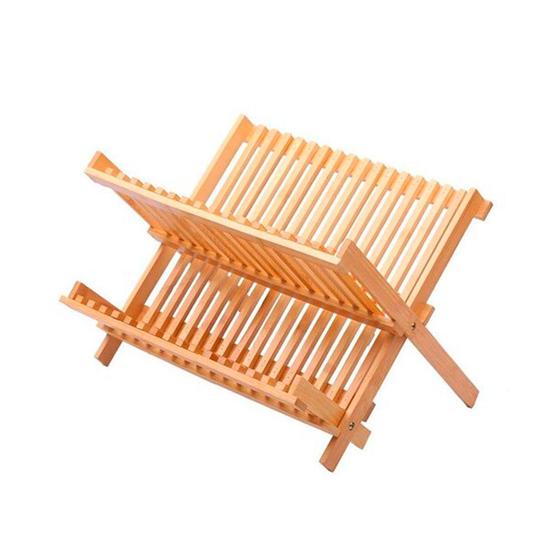 Imagem de Escorredor de Pratos de Louça em Bambu Natural Wincy - Cozinha Sustentável e Elegante