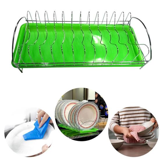 Escorredor Inox 12 Pratos Porta Talher Inox Bandeja Coletora Organizador Seca Pratos Armário Pia Cro Menor preço em Escorredor Inox 12 Pratos Porta Talher Inox Bandeja Coletora Organizador Seca Pratos Armário Pia Cro
