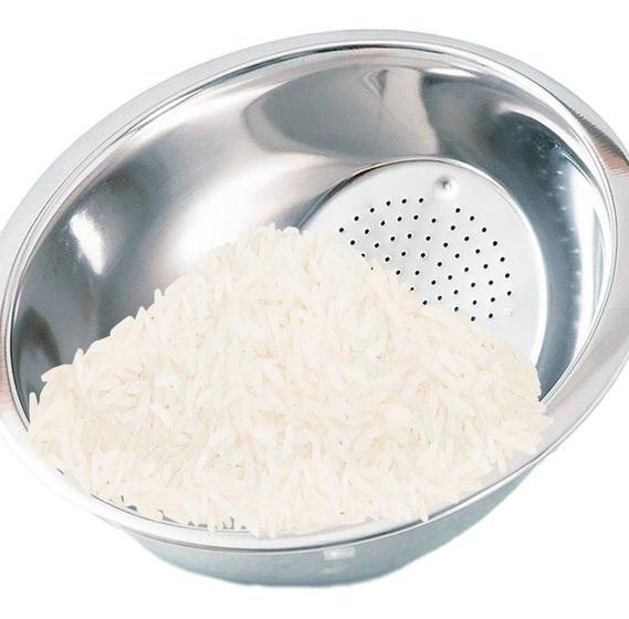 Escorredor Lavador De Arroz Macarrão Aço Inox Menor preço em Escorredor Lavador De Arroz Macarrão Aço Inox