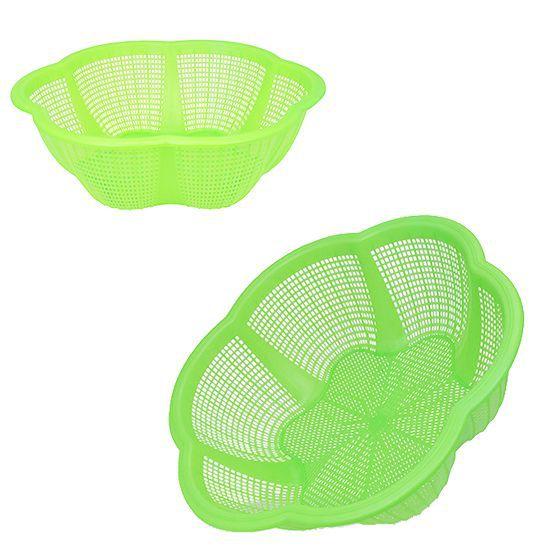 Imagem de Escorredor multiuso de plastico flor verde 32x10cm