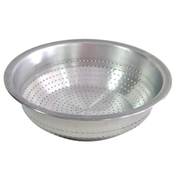 Imagem de Escorredor Para Lavar Arroz Feijão Massas Em Alumínio 24 Cm
