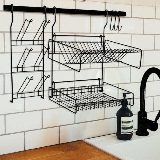 Escorredor Suspenso para Louça Barra Aço Modular Cook Home Cozinha - Preto é boa?