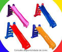 Escorregador grande 4 degraus cores sortidas Menor preço em Escorregador grande 4 degraus cores sortidas