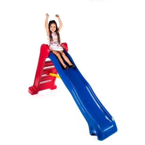Escorregador Grande Divertido - Escada Vermelha e Rampa Azul Menor preço em Escorregador Grande Divertido - Escada Vermelha e Rampa Azul