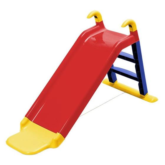 Imagem de Escorregador Infantil c/ Apoio Amarelo Azul e Vermelho
