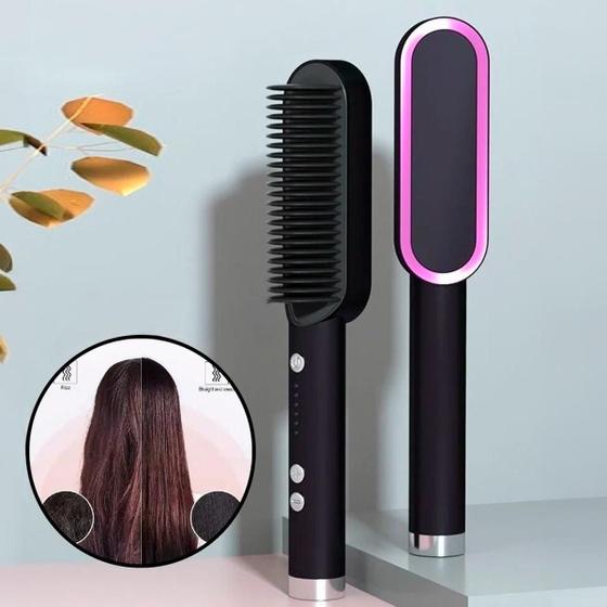 Imagem de Escova 3 Em 1 Secadora Cabelo Liso Portátil 110/220V Bivolt