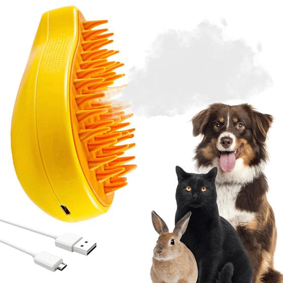 Imagem de Escova a vapor UCALEZ Cat Steamy Brush para cães e gatos