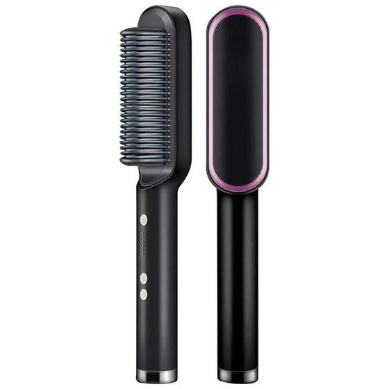 Imagem de Escova Alisador Secadora De Cabelo Pente Modelador Elétrica Bivolt