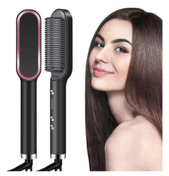 Escova Alisadora 3 Em 1 Hair Alisa Seca Hidrata Bivolt - BBG - Escova ...