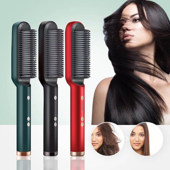 Escova Alisadora Bivolt 5 em 1 - Alisa, Hidrata, Modela, Alinha e Anti-Frizz Menor preço em Escova Alisadora Bivolt 5 em 1 - Alisa, Hidrata, Modela, Alinha e Anti-Frizz