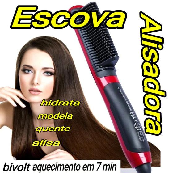 Imagem de Escova Alisadora De Cabelo Ânion Hair 3 Em 1 Profissional