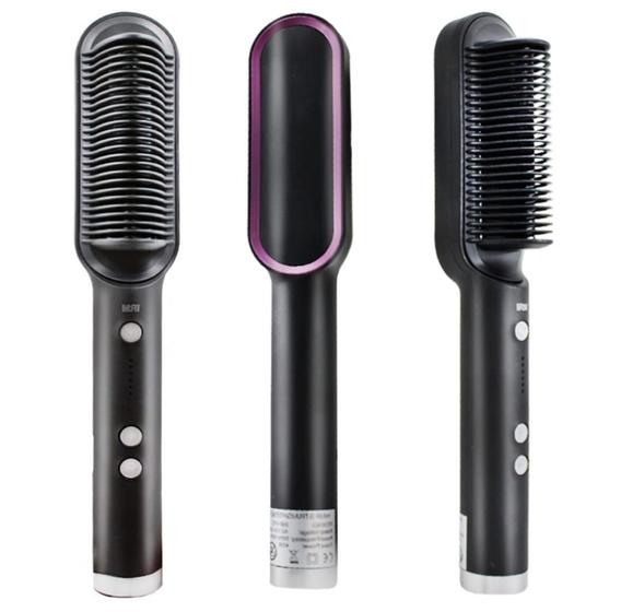 Escova Alisadora De Cabelo Pente Cerâmica Profissional 5 em 1 Seca, Alisa, Hidrata, Modela, Anti Frizz Escova Bivolt Menor preço em Escova Alisadora De Cabelo Pente Cerâmica Profissional 5 em 1 Seca, Alisa, Hidrata, Modela, Anti Frizz Escova Bivolt
