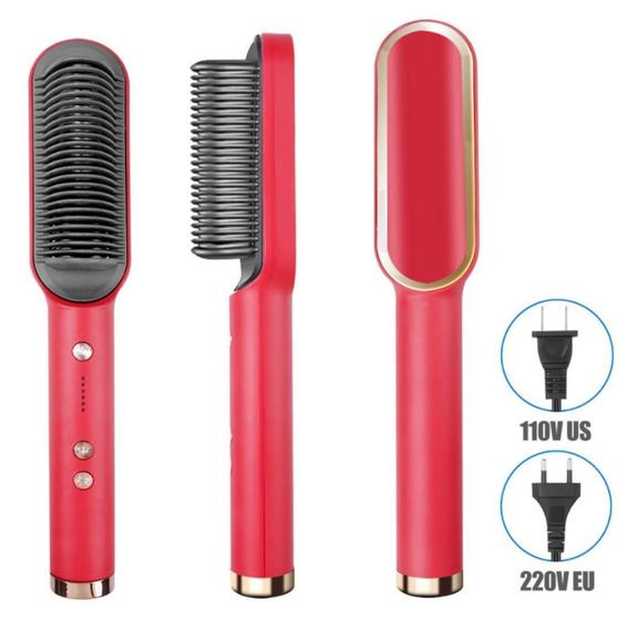 Escova Alisadora De Cabelo Pente Cerâmica Profissional 5 em 1 Seca, Alisa, Hidrata, Modela, Anti Frizz Escova Bivolt é boa?