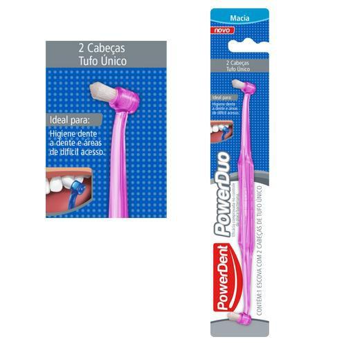 Imagem de Escova Bitufo 2 Tufos Cerda Ultra Macia Powerduo Sensitive Powerdent