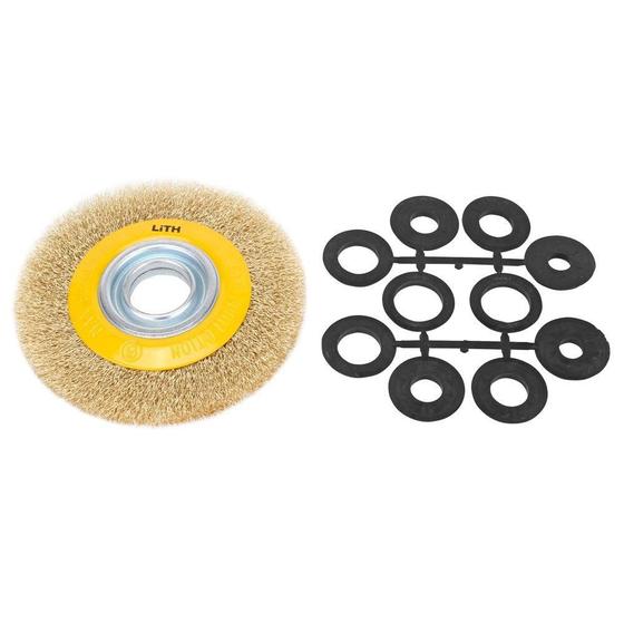Escova Circular Arame Ondulado Aço 6 x 1/2 Pol. Menor preço em Escova Circular Arame Ondulado Aço 6 x 1/2 Pol.