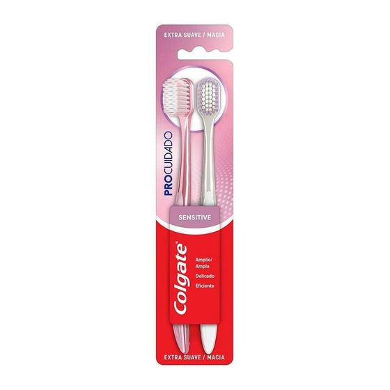 Escova Colgate Pro Cuidado Sensitive - Emabalagem com 2 Unidades