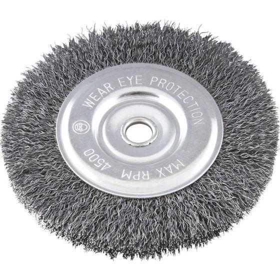 Escova de aço circular ondulada de 6 x 1/2 x 5/8" - Vonder Menor preço em Escova de aço circular ondulada de 6 x 1/2 x 5/8" - Vonder