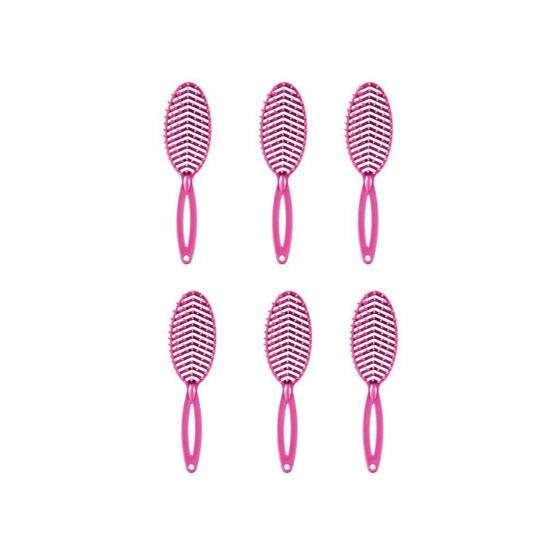Imagem de Escova De Cabelo Darma 302 Rigida Oval Desemb - Kit Com 6Un