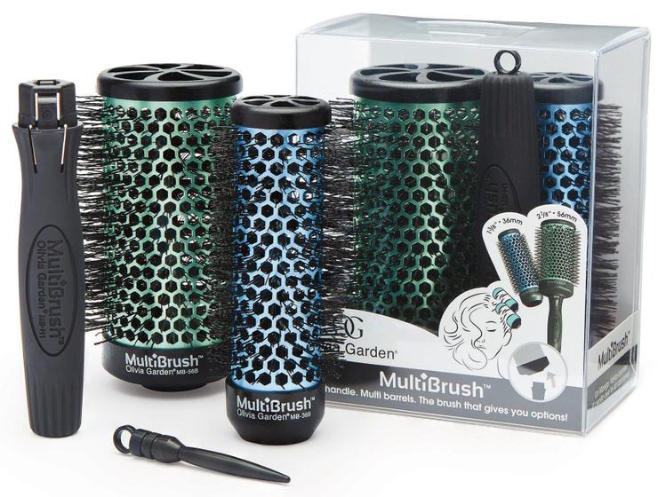 Imagem de Escova de cabelo Olivia Garden MultiBrush removível Thermal Styling MB-KT01 (kit de 3 peças)