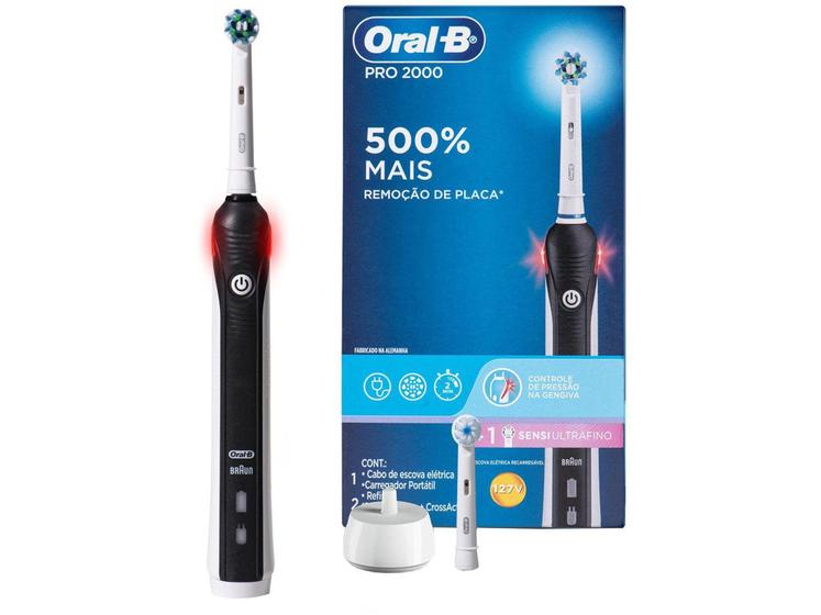 Imagem de Escova de Dente Elétrica Recarregável Oral-B - Pro 2000 2 Refis