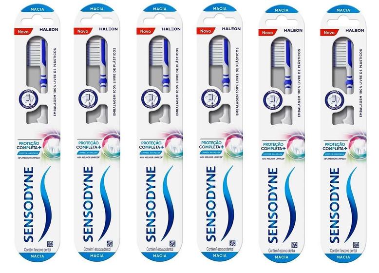 Imagem de Escova De Dente Ext Macia Proteção Completa Sensodyne Kit X6