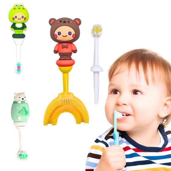 Imagem de Escova De Dente Infantil 360º Graus Silicone Dental Crianças