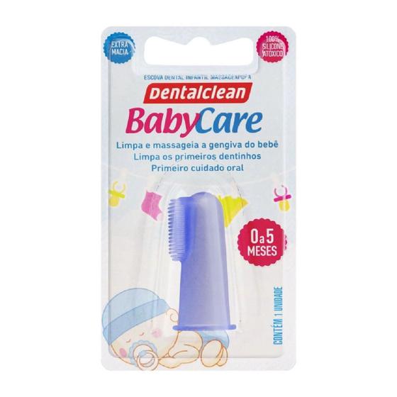 Imagem de Escova De Dente Infantil Massageadora 0 A 5 Meses 100% Silicone Dentalclean