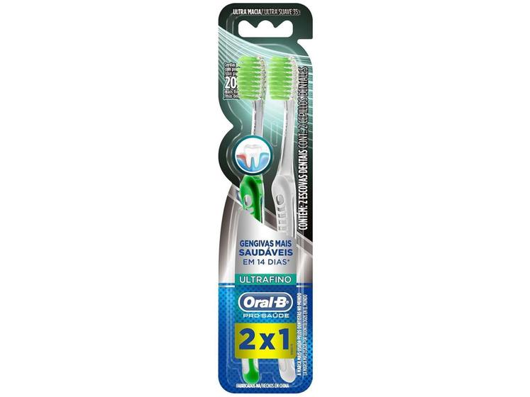 Escova de Dente Oral-B Pro-Saúde Ultrafino - Cabo Emborrachado Menor preço em Escova de Dente Oral-B Pro-Saúde Ultrafino - Cabo Emborrachado