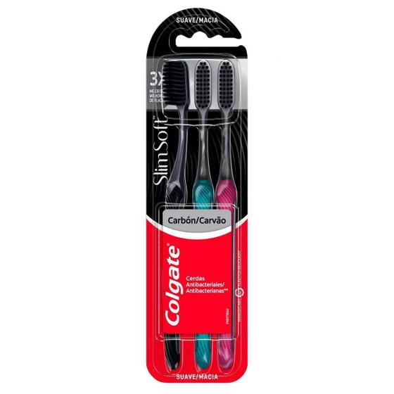 Imagem de Escova de Dente SlimSoft Colgate com Carvão Macia 3 und