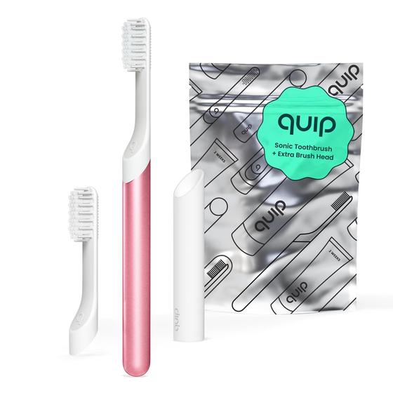 Imagem de Escova de Dentes Elétrica Quip Sonic com Temporizador - Para Adultos (Rosa)