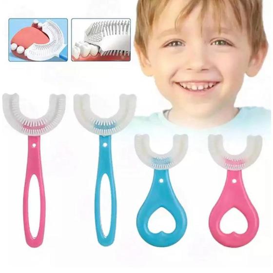 Imagem de Escova De Dentes Infantil Silicone Flexível 360 Graus