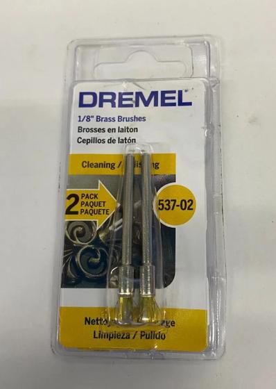 Imagem de Escova De Latão Tipo Pincel 1/8'' Dremel 537-02 Com 2 Peças 26150537AA